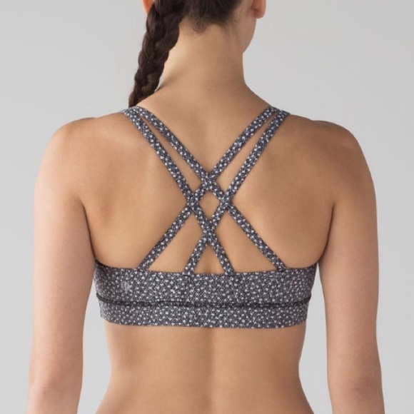 lululemon Energy Bra Frozen Fizz White Luxtreme Black sz6 - Picture 2 of 13